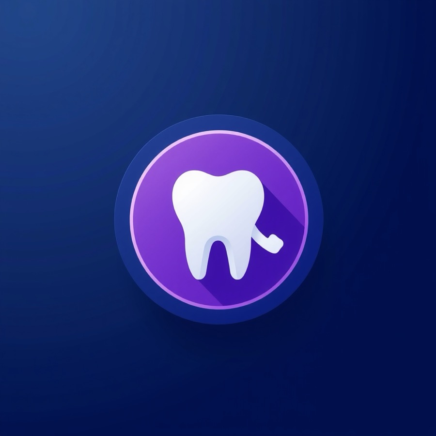 Flat illustration of a tooth icon next to a ringing phone and a calendar reminder