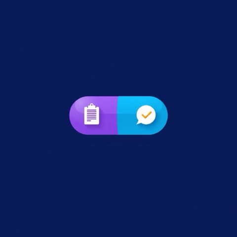 Flat illustration of a clipboard with a dollar sign next to a speech bubble with a checkmark