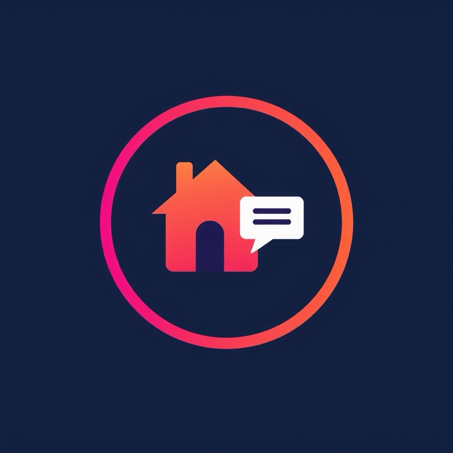 Flat illustration of a house key and a speech bubble representing a fast lead response